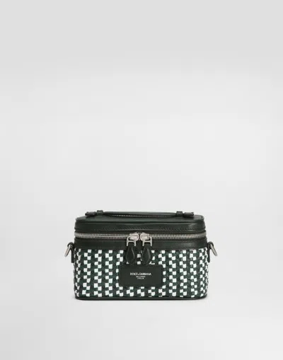 Dolce & Gabbana Atene Crossbody Minibag With Woven Leather