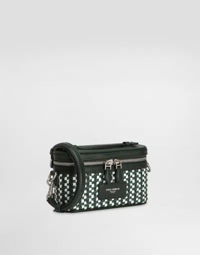 Dolce & Gabbana Atene Crossbody Minibag With Woven Leather