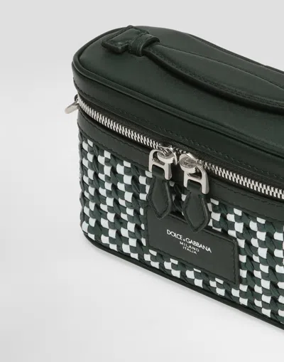 Dolce & Gabbana Atene Crossbody Minibag With Woven Leather