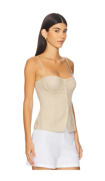 Onia Air Linen Underwire Corset Top