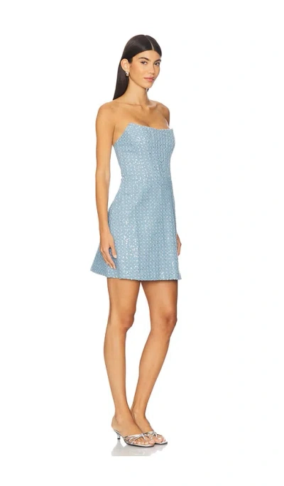 Susana Monaco Sequin Denim Corset Dress