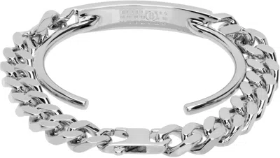 Mm6 Maison Margiela Logo Cuff Bracelet