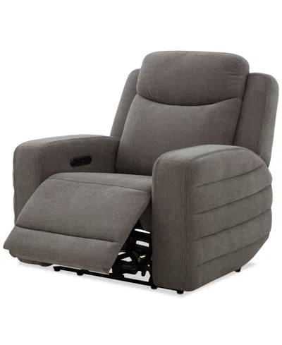 Macy's Kristyan Fabric Power Recliner With Power Headrest With Zero Wall & Heat Massage, Exclusively At Mac