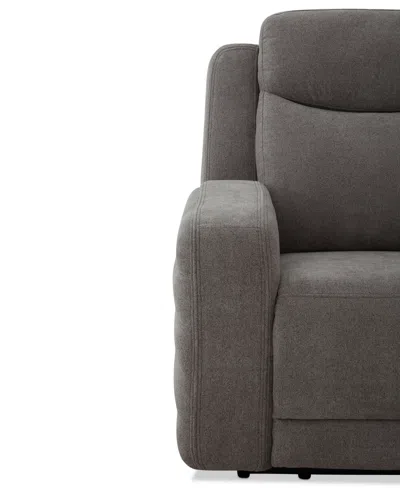 Macy's Kristyan Fabric Power Recliner With Power Headrest With Zero Wall & Heat Massage, Exclusively At Mac