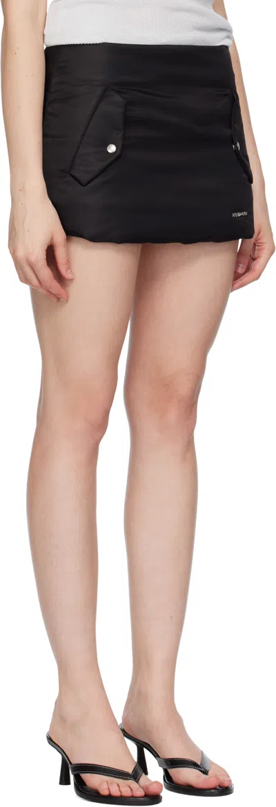 We11 Done Black Padded Miniskirt