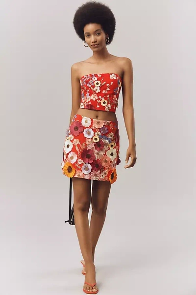 Endless Rose Floral Embroidered Mini Skirt