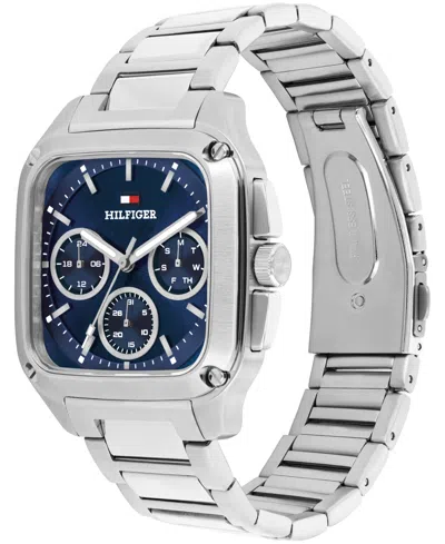 Tommy Hilfiger Men's Multifunction Silver Tone Stainless Steel Bracelet Watch, 39mm