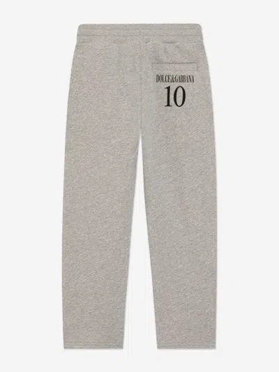 Dolce & Gabbana Boys Logo Joggers In Gray