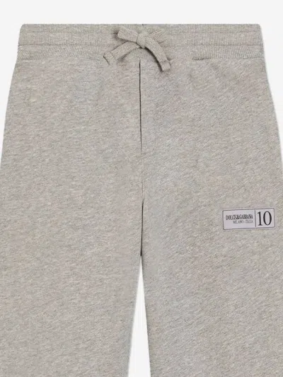 Dolce & Gabbana Boys Logo Joggers In Gray