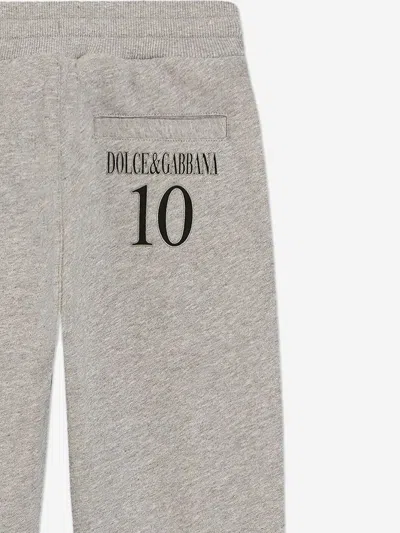 Dolce & Gabbana Boys Logo Joggers In Gray