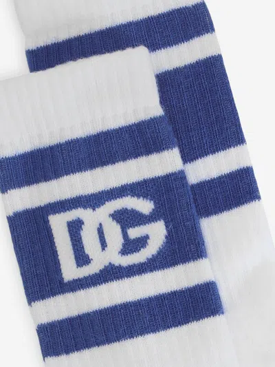 Dolce & Gabbana Kids Dg Logo Socks In White