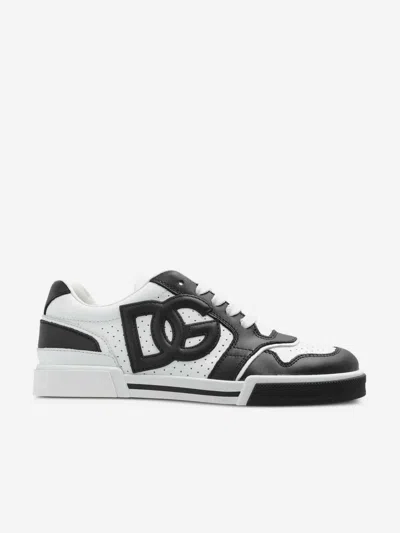 Dolce & Gabbana Boys Leather Dg Logo Trainers