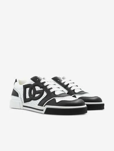 Dolce & Gabbana Boys Leather Dg Logo Trainers