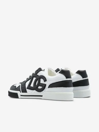 Dolce & Gabbana Boys Leather Dg Logo Trainers