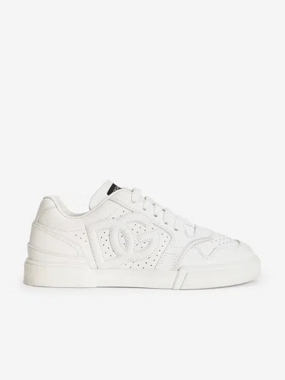 Dolce & Gabbana Boys Leather Dg Logo Trainers