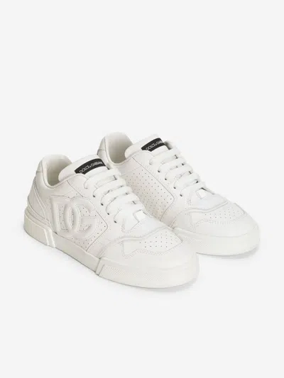 Dolce & Gabbana Boys Leather Dg Logo Trainers