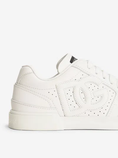 Dolce & Gabbana Boys Leather Dg Logo Trainers