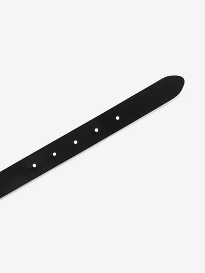 Dolce & Gabbana Girls Leather Logo Belt In Black
