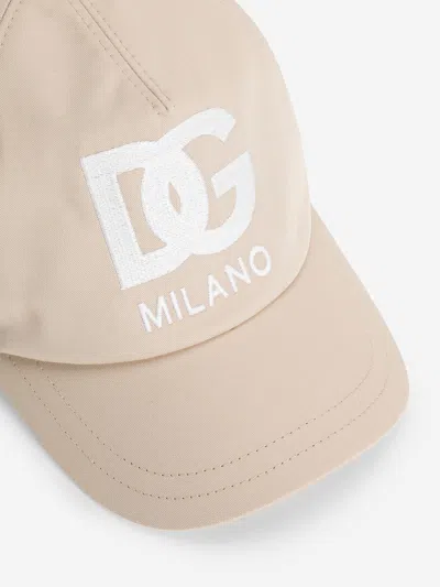 Dolce & Gabbana Kids Milano Logo Cap In Neutral