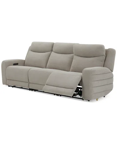Macy's Kristyan 3-pc. Fabric Sofa With 3 Power Recliners, Exclusively At