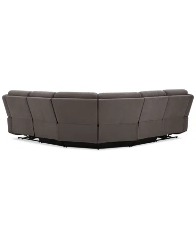 Macy's Kristyan 5-pc. Fabric Sectional With 2 Power Recliners, Exclusively At