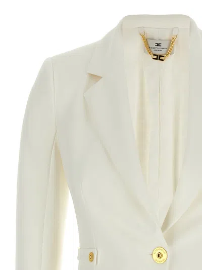 Elisabetta Franchi Single-breasted Blazer In White