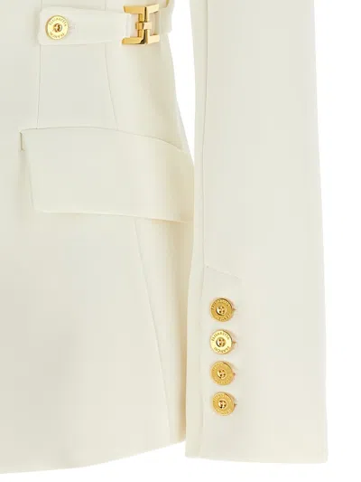 Elisabetta Franchi Single-breasted Blazer In White
