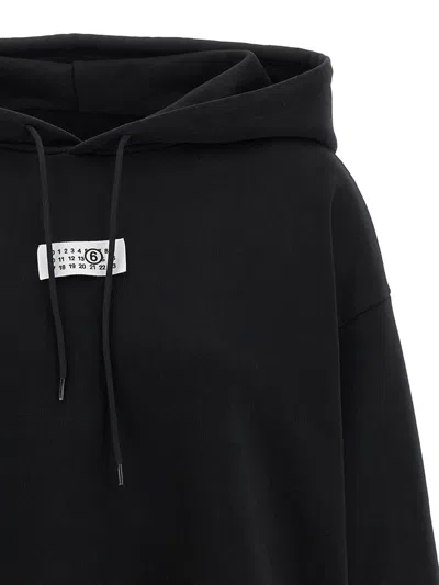 Mm6 Maison Margiela Numeric Signature Mm6 Sweatshirt Black In Black