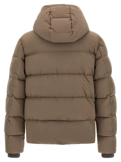 Moorer Alarick Quilted Flap-pocket Jacket In Brown