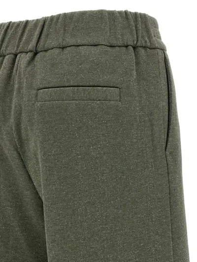 Peserico Shimmering Sweatpants Drawstring Waistband In Green