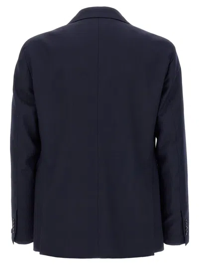 Tagliatore Notch Lapel Single Breasted Suit Dress In Blue