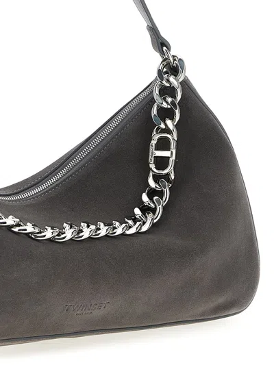 Twinset Liliane Medium Shoulder Bag In Gray
