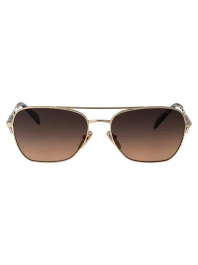 Prada Eyewear Pilot Frame Sunglasses In Gray
