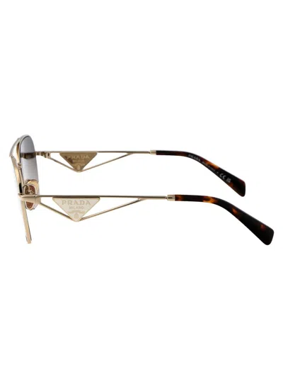 Prada Eyewear Pilot Frame Sunglasses In Gray