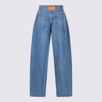 Alexander Wang Pre-styled Ballon-leg Jeans In Blue