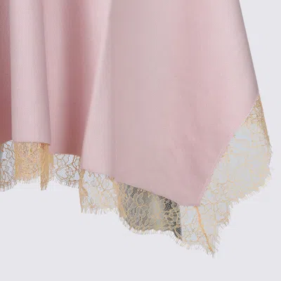 Alexander Mcqueen Lace-trimmed Sleeveless Midi Dress In Pink