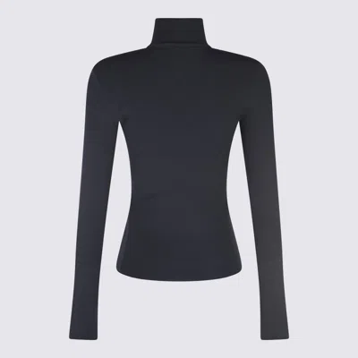 Balenciaga Viscose Nano Bb High Neck Sweater In Black