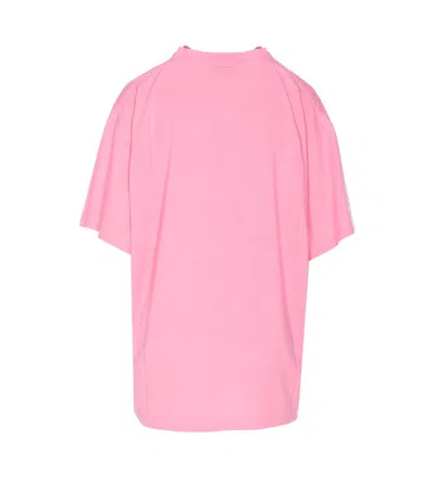 Balenciaga Vip Team Crewneck Graphic T-shirt In Pink