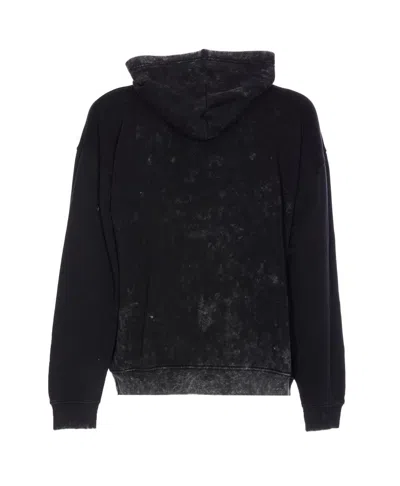 Diesel Hooded Sweatshirt Kangaroo Pockets In Black