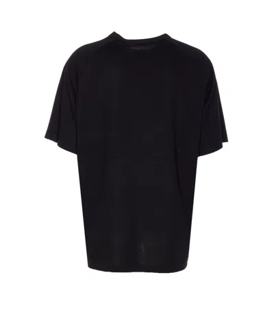 Y-3 Adidas Y 3 Black T Shirt In Wool And Nylon Blend In Black