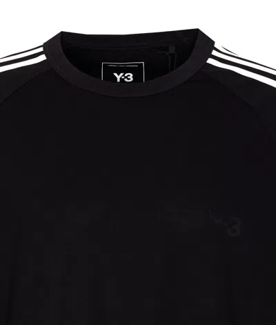 Y-3 Adidas Y 3 Black T Shirt In Wool And Nylon Blend In Black