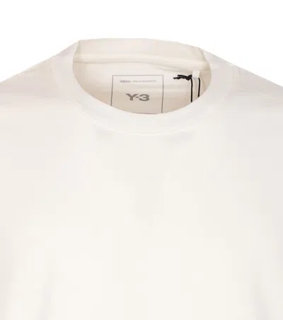 Y-3 Crewneck Graphic Print Oversize Short Sleeve T-shirt In White