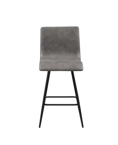 Ink+ivy 17.5" Wide Faux Leather Adams Swivel Counter Stool