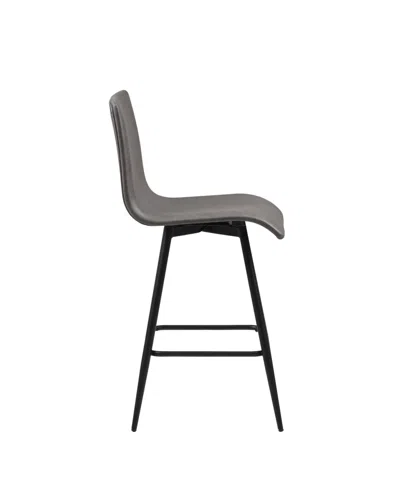 Ink+ivy 17.5" Wide Faux Leather Adams Swivel Counter Stool