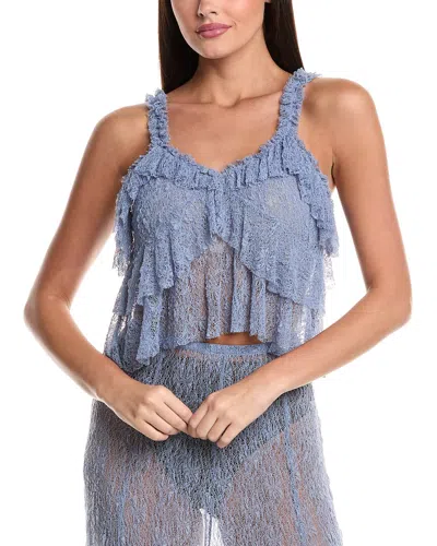Seraphina Woven Top In Blue