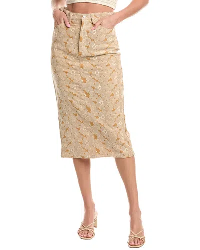 En Saison Eliza Midi Skirt In Neutral