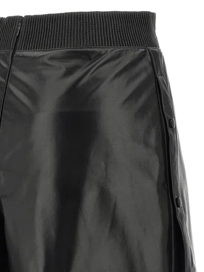 Giovanni Bedin Black Leather Shorts In Black