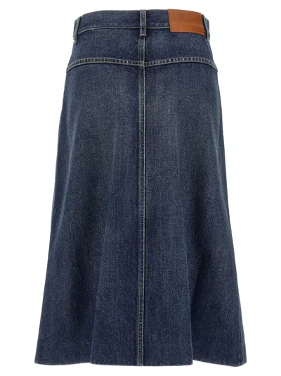 Chloé Denim Skirt Skirts Blue In Orange
