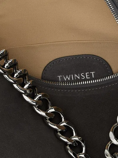 Twinset Liliane Medium Shoulder Bag In Gray