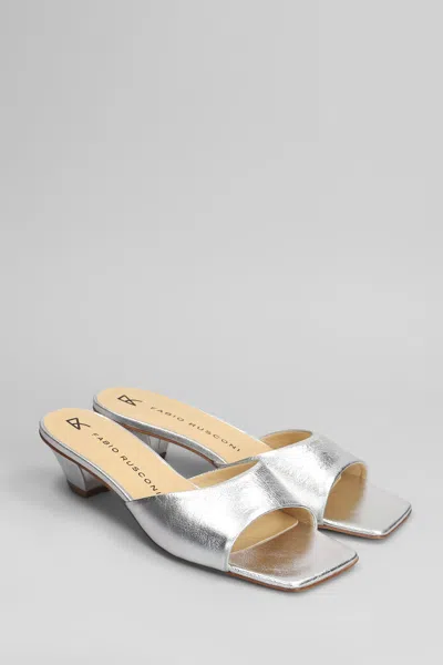 Fabio Rusconi Slipper-mule In Silver Leather
